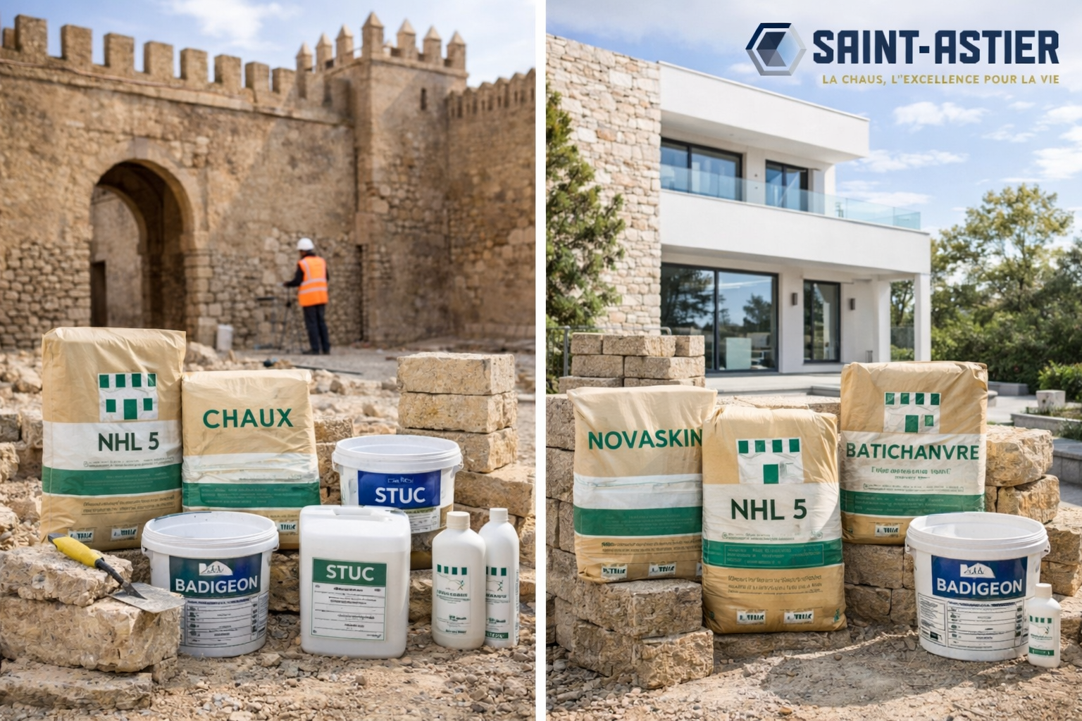Chaux de Saint-Astier - Application